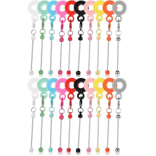 20 stuks kralen beker bedel beker rietje blanco staaf DIY kralen adapters hanger ornament,