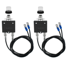 3 AMP & 5 drukknop handmatige reset-stroomonderbreker, automatische thermische uitschakeling, 18AWG-draden en waterdichte dop