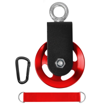 Aluminium katrol 90 mm, touwfitness met U-beugel, blok voor stelropes, doe-het-zelf fitnessapparatuur