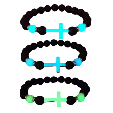 Natuursteen armband met helende, lichtgevende, gloeiende lotus bedeltjes voor mannen en vrouwen