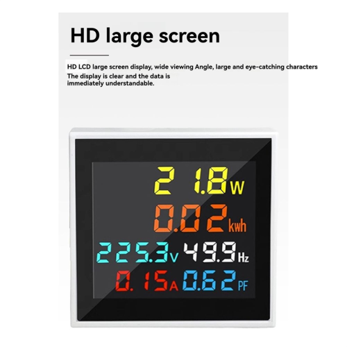 AC 50-300V Digitale Voltmeter Ampèremeter 100A Wattmeter Frequentiemeter Spanningsmonitor Stroomfactor Volt Amp Herz KWH 2