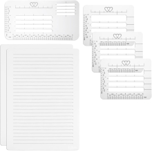 6 stuks rechte lijn stencil sjabloon voor journaling, stencils journaling afstand belettering gids, planner stencils