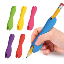 6 stuks potloodgrepen voor kinderen en volwassenen, siliconen houders, handschrift, tekenen en kleuren, ergonomisch ontwerp met twee koppen