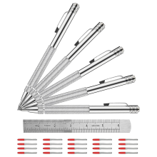 Set kraspennen van wolfraamcarbide voor metaalbewerking, magnetisch gekarteld graveergereedschap voor staal/glas/keramiek, lasset kraspennen