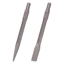 Set van 2 stuks 1-3/16 inch zeskantbeitels met punt- en platte beitels voor zware elektrische sloophamer en betonbreker