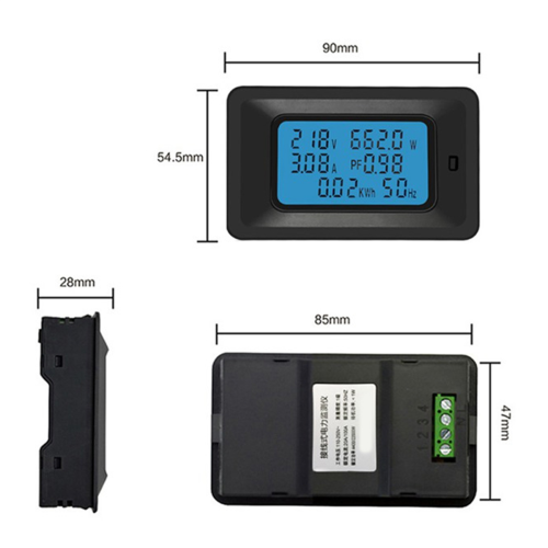 AC110-250V 100A LED digitale voltmeter ampèremeter wattmeter vermogen energiemeter volt tester detector indicator 2