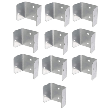 Hekwerkpaneelclips, trellis U-clipbeugel voor houten palen, vastzetten of opnieuw bevestigen, gegalvaniseerd hekwerk van 44 mm
