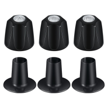 Zwarte doucheknop (3-delig) voor Prijs/Badgreep, Kraangreep Trim Kit