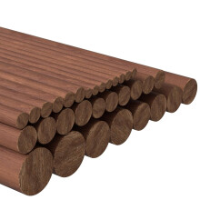 32 stuks walnoothouten deuvelstaven van 7 maten, 6 inch lang, 4/6/8/10/12/15/18 mm hout