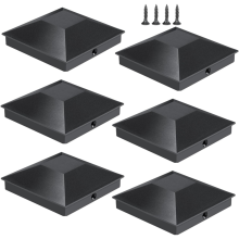 (3,5 inch x 3,5 inch) Houten paaldoppen, waterdicht en uv-bestendig, voorkomt barsten en rotten voor doppenafdekkingen (6 stuks)