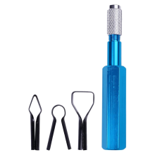 Hoekfreesset met 3 messen voor het lassen van PVC-vloeren, aluminiumlegering, elektrode-nivelleringstool, blauw