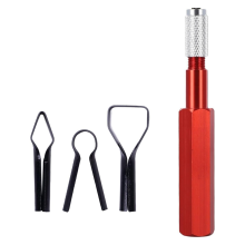 Hoekfreesset met 3 messen voor het lassen van PVC-vloeren, elektrodenaftaster van aluminiumlegering, rood
