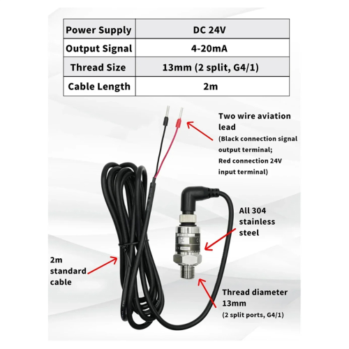 Nieuwe druktransducer kabeltransmitter watergas hydraulische sensor 1