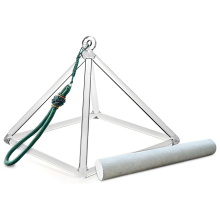 Kristallen meditatiepiramide, 8 inch geometrisch statief, yogawindgong, percussie-instrument