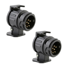 13 naar 7 pin stekkeradapter aanhangwagenconnector 12V trekhaak waterdichte stekkers stopcontact beschermt verbinding 2-pack