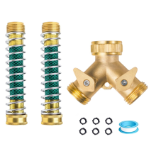 Slangverdeler 2-weg zware 3/4 inch messing tuinaansluiting, Y voor buitenkraan