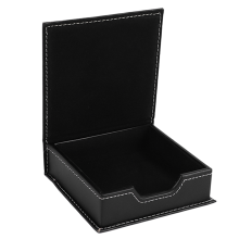 PU leren memobox bureau accessoires organizer kaarthouder notitie plakkerige opslag kantoor schoolbenodigdheden A