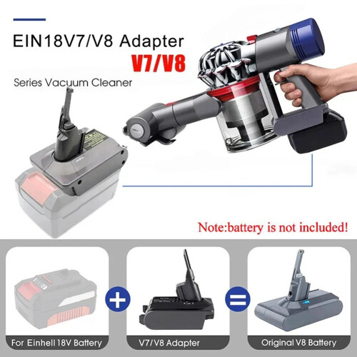 Power Tools Lithium-batterijadapterconverter voor 18V V7 V8 stofzuiger 2