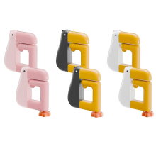 6 stuks bureauhaken, tashaak voor tafel, draagbare eendvormige afneembare antislip hanger zonder boren