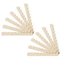 Decoratieve houten lijst met geschulpte randen, onafgewerkte rand, schattige doe-het-zelf lijstwerk voor kastramen, 12 stuks