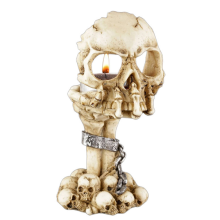 Spookachtige theelichthouder - Halloweendecoraties Horrorschedelhouders Hars