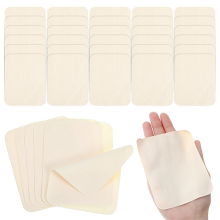30 stuks Chamois aardewerk gereedschap lederen doek 3,9 x 3,1 inch voorgesneden voor het gladmaken van de potrand Chamoic klei zacht