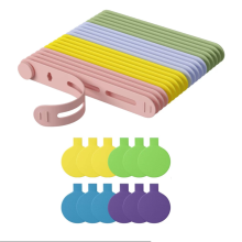 Kabellabels en siliconen, 20 kabelbinders + 12 snoeren voor elektronica, kabelorganisatie voor op het reisbureau