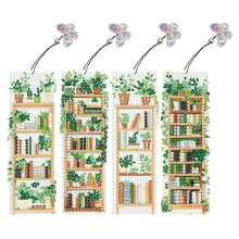 4 stuks speciale vorm dieren diamant schilderij bladwijzers met hanger bladwijzersets voor volwassenen boekenliefhebbers