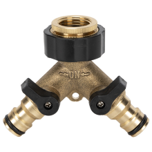 1 ST 3/4In 4-weg messing kunststof tuinslang splitter Y-type bewateringsconnector verdeler voor buitenkraan adapter