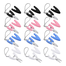 12-delige mini-sleutelhangerset met kleine schaar en hoes, klein, compact garen in reisformaat voor op reis