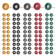 100 stuks schuurpolijstschijven, 1 inch polijstschijvenset voor accessoires voor roterende gereedschappen - 1/8 schacht