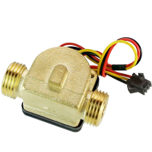 1/2in waterstroomsensor messing 1,75 MPa Hall turbine pulsstroommeter DC5-18V gebruikt voor verwarming externe draad