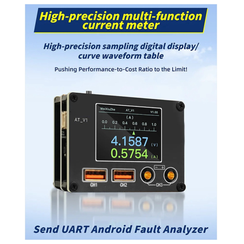 ATV1 Multifunctionele stroommeter Hoge precisie bemonstering Digitaal display UART voor Android Foutanalysetool 1