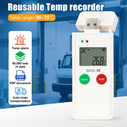 Temperatuurrecorder USB-datalogger Voedsel Medicijnen Gekoeld transport 1