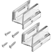 Schuifdeurgeleider voor douche (bovenaan) met geleider, 3/8 inch kanalen (2 stuks)
