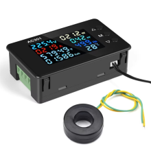 AC301 Digitale Voltmeter Ampèremeter Spanning Frequentie Elektriciteitsmeter Paneeltemperatuur Vermogenstester AC50-300V 100A-Gesloten