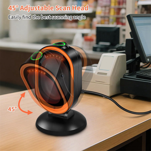 X30 1D QR 2D Barcode Scanner, Automatische Desktop Barcode Scanner Reader voor Computers, PC's, Laptops en Universeel POS-systeem 2