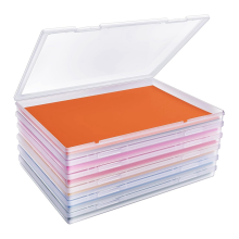 6-pack foto-opbergdoos, geschikt voor 8 x 10 inch foto's, plakboekpapier met drukknoopsluiting, ter bescherming