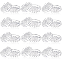 24 stuks tapijtbeschermers met wieltjes met spikes voor ronde meubels, voor poten, banken en tafels