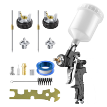HVLP-lucht met 1,7/2,0 mm spuitmonden, mini-autolakspuitset, auto