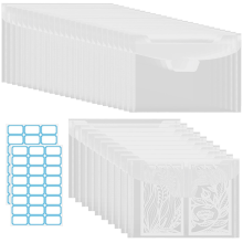 35 stuks transparante stempel- en stansenveloppen, stansen voor het opbergen van scrapbooks en kaarten, stencil