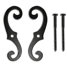 2 stuks gietijzeren luikbevestigingen - decoratieve S-vormige honden hardware roestbestendige externe vergrendeling