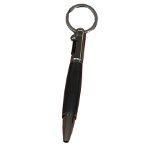 Pen met grendel, reissleutelhanger, korte, compacte, tactiele houten balpen met 5 vervangende vullingen D