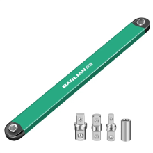 Dubbele kop, offset verlengsleutel, multifunctioneel gereedschap met aandrijfadapters, universeel voor krappe ruimtes