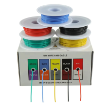 22AWG elektrische draad flexibele siliconen draden 22 gauge geslagen vertind koper 5 kleuren 32,8 ft / 10 m elk