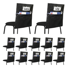 12-pack stoelzakken voor klaslokalen - stoelzakken organizer voor leerlingen van groep 1 t/m 2, stoffen opbergruimte voor schoolbenodigdheden