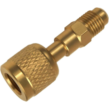 R32 R454B messing adapter, 1/4 inch vrouwelijk naar mannelijk omgekeerde draad, voor R-454B/R-32 tanks