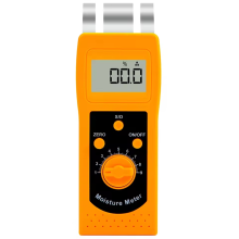 Digitale textielvochtigheidsmeter, draagbare vochtmeter voor leren kleding en katoen, met koffer