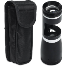 Draagbare 10x donkerveldloep, 20,5 mm tripletlens met ledlicht, handzaam polariscooploep