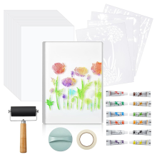 5x7 Gel-drukplaatset - met acrylverf, papier en gereedschap voor mixed media-kunst, kaartmaken voor beginners en kunstcursus